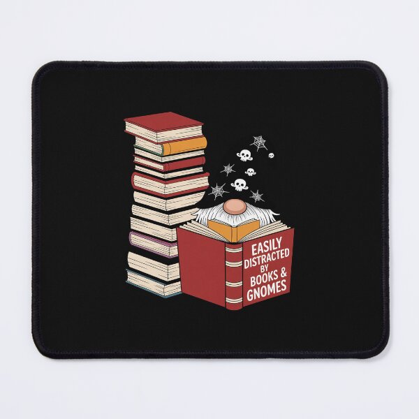 Item preview, Easily distracted by books & gnomes, garden gnome book lover designed and sold by nicomitchell.