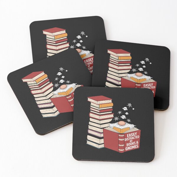 Item preview, Easily distracted by books & gnomes, garden gnome book lover designed and sold by nicomitchell.