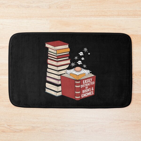 Item preview, Easily distracted by books & gnomes, garden gnome book lover designed and sold by nicomitchell.