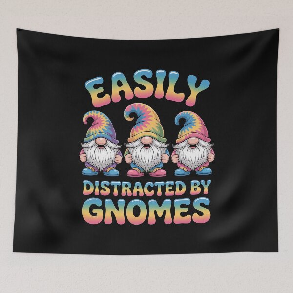 Item preview, Easily Distracted By Gnomes Three Hippie Gnome  Peace designed and sold by nicomitchell.