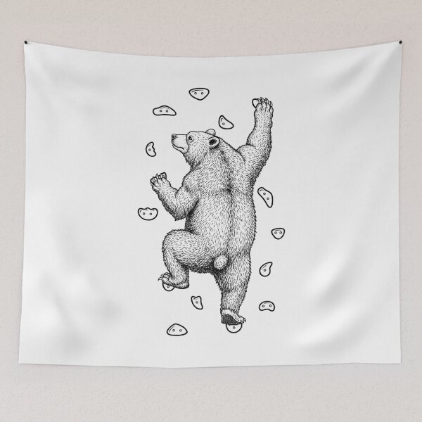 Item preview, Rock Climber Indoor Wall Climbing Bear Funny Climbers designed and sold by GrandeDuc.