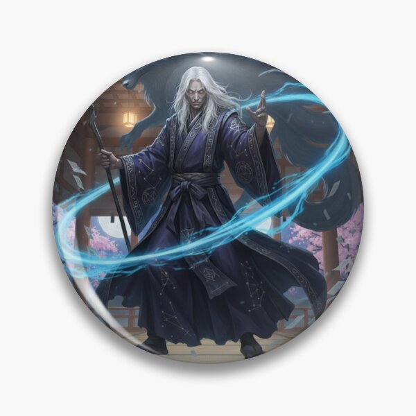 Item preview, Ashiya Dōman — Sorcerer of the Nine-Tailed Shadow | Japanese Onmyoji Fantasy Art designed and sold by Mori-no-Akari.