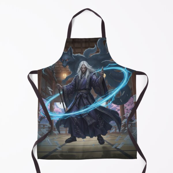 Item preview, Ashiya Dōman — Sorcerer of the Nine-Tailed Shadow | Japanese Onmyoji Fantasy Art designed and sold by Mori-no-Akari.