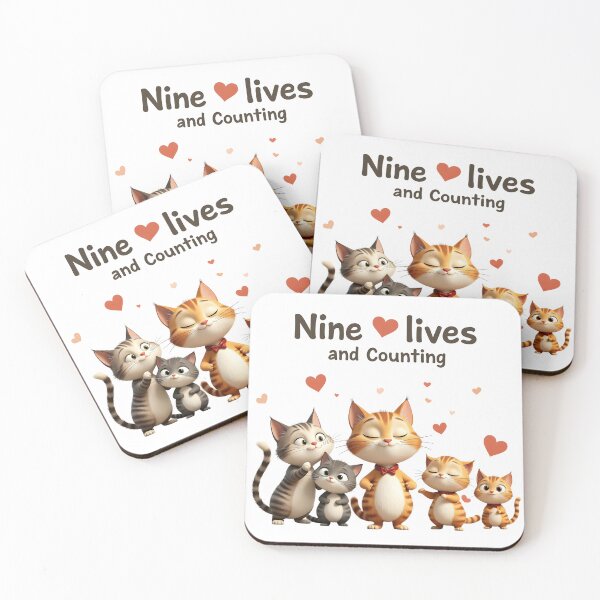Item preview, Clever Cats - Nine lives and Counting designed and sold by Petalandfur.