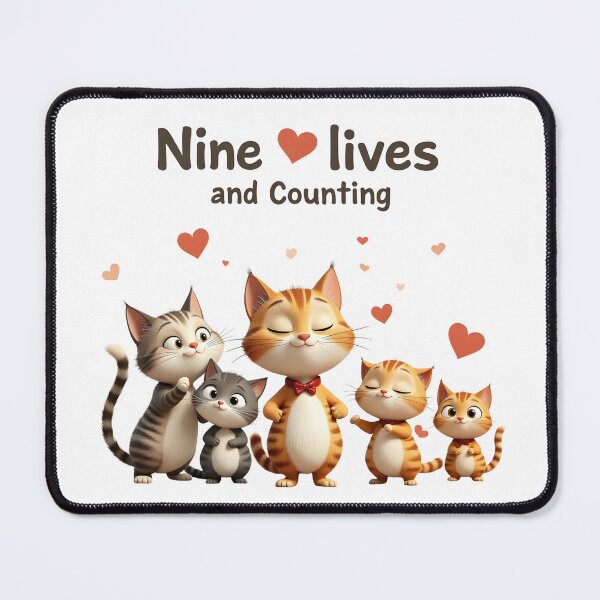 Item preview, Clever Cats - Nine lives and Counting designed and sold by Petalandfur.