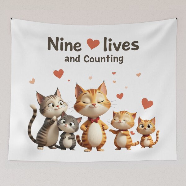 Item preview, Clever Cats - Nine lives and Counting designed and sold by Petalandfur.