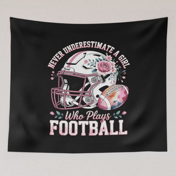 Item preview, Football Girls Never Underestimate A Girl Who Plays Football designed and sold by nicomitchell.