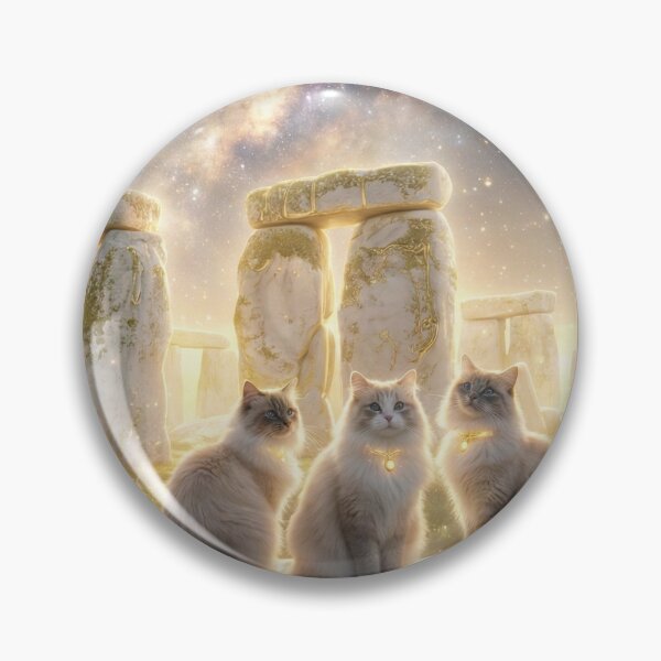 Item preview, Cat Builders Constructing Stonehenge Logo designed and sold by Auroracat2025.