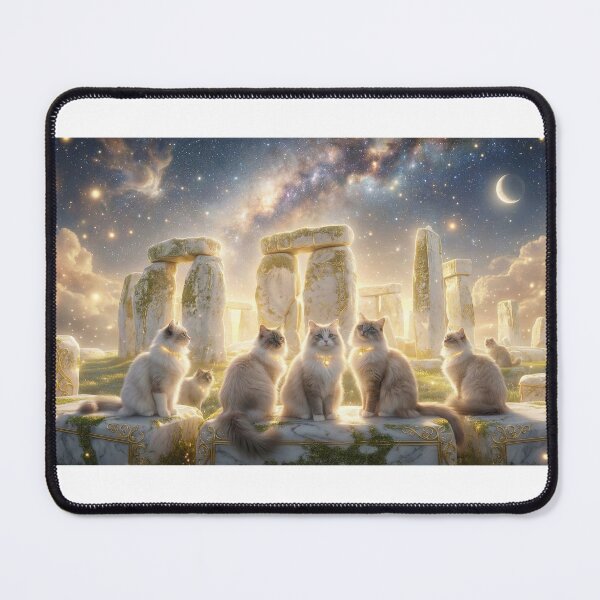 Item preview, Cat Builders Constructing Stonehenge Logo designed and sold by Auroracat2025.