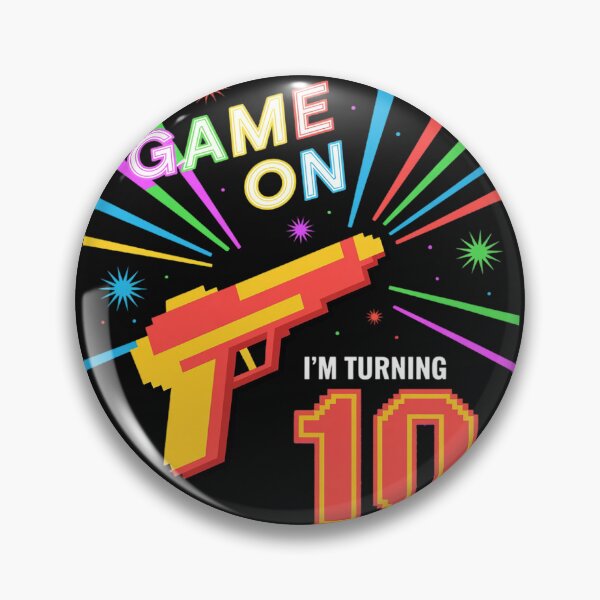 Item preview, Game On I'm Turning 10 years Boy Laser Tag Birthday designed and sold by nicomitchell.
