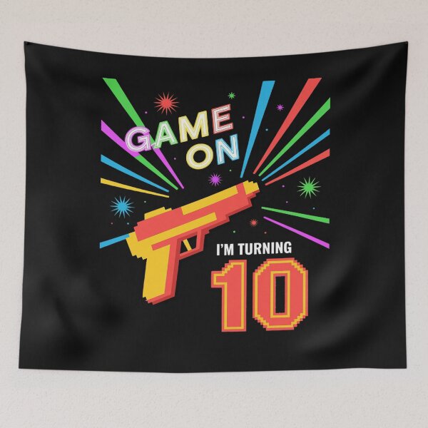 Item preview, Game On I'm Turning 10 years Boy Laser Tag Birthday designed and sold by nicomitchell.