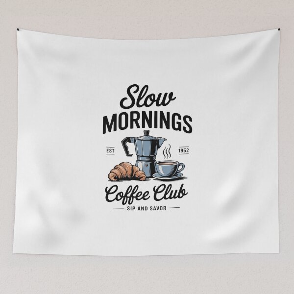 Item preview, Slow Mornings Coffee Club Breakfast  designed and sold by MicanCuteStore.