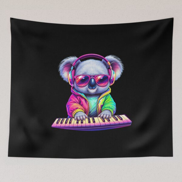 Item preview, Koala Piano Performer | Neon Music Koala designed and sold by ColorSplash123.