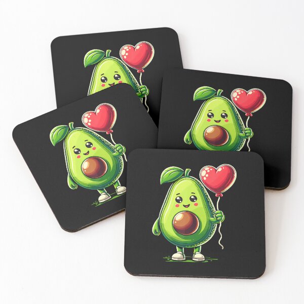 Item preview, Avocado Heart Balloon Valentine's Day Cute Vegetable designed and sold by AdellBridgett.