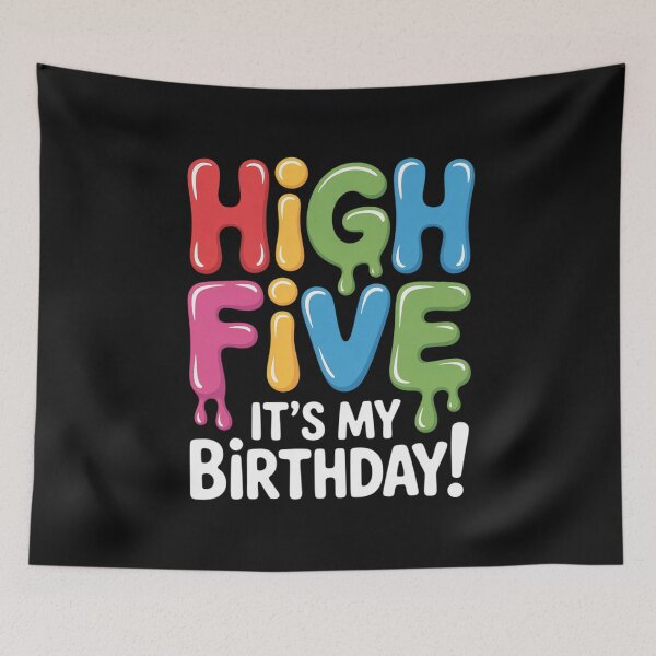 Item preview, High 5 It's My Birthday Five Year Old Boy Girl Slime Lover designed and sold by nicomitchell.