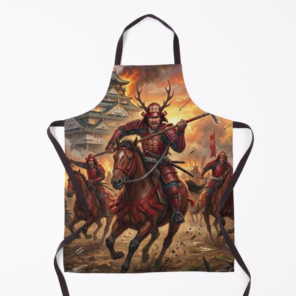 Item preview, Sanada Yukimura — The Final Charge at Osaka Castle | Samurai Warrior Art designed and sold by Mori-no-Akari.
