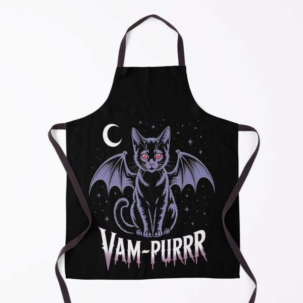 Item preview, Vampire Cat VAM-PURRR Cat Lovers Black Cat Halloween designed and sold by CottonCandyPrin.