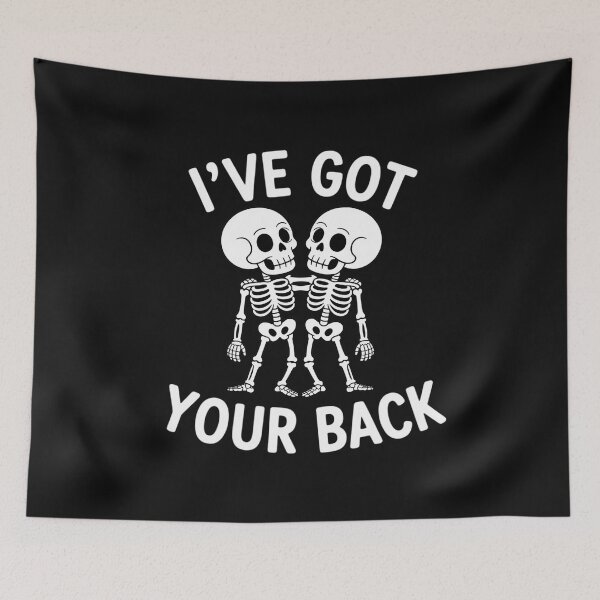Item preview, I've Got Your Back Halloween Skeleton Skull Men and Women designed and sold by nicomitchell.