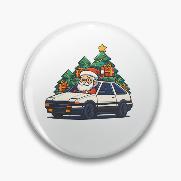 Item preview, full colour merry christmas JDM car illustration designed and sold by sabartgunpla.