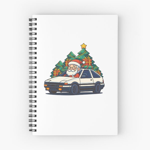 Item preview, full colour merry christmas JDM car illustration designed and sold by sabartgunpla.