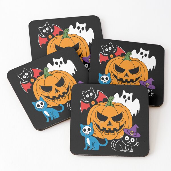 Item preview, Vampire Ghost Zombie Witch Cats In Pumpkin Cute Halloween designed and sold by CottonCandyPrin.