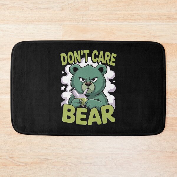 Item preview, Stoned Bear Smoking Weed Holding Bong Don't Care Marijuana designed and sold by nicomitchell.