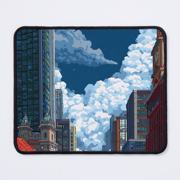 Item preview, Retro Pixelated Cityscape Art designed and sold by bapupa.