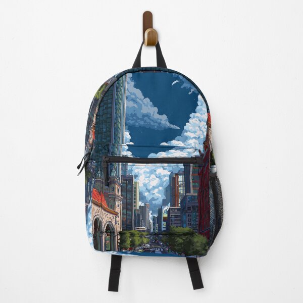Item preview, Retro Pixelated Cityscape Art designed and sold by bapupa.