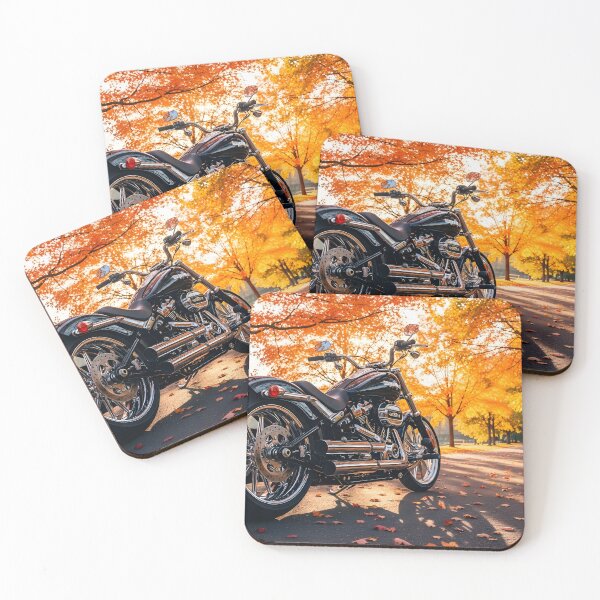Item preview, American Motorcycle in Fiery Autumn Park designed and sold by MINE Design-Works.