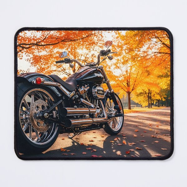 Item preview, American Motorcycle in Fiery Autumn Park designed and sold by MINE Design-Works.