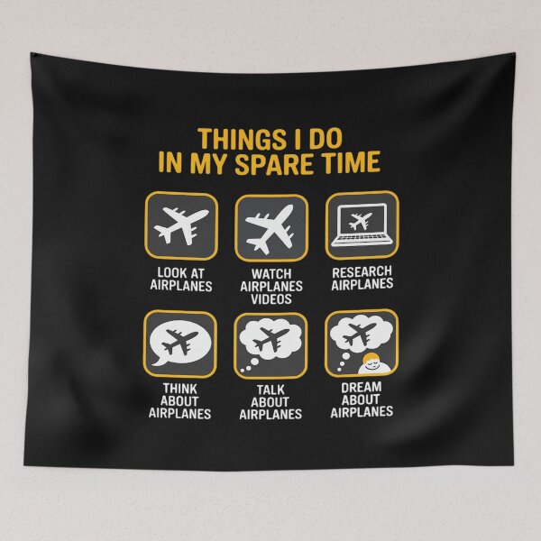 Item preview, Things I Do In My Spare Time Airplanes Aviation Pilot designed and sold by nicomitchell.