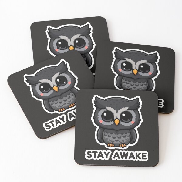 Item preview, Shadow Owl – Stay Awake | Cute Night Mode Chibi Owl Design designed and sold by EchopawCo.