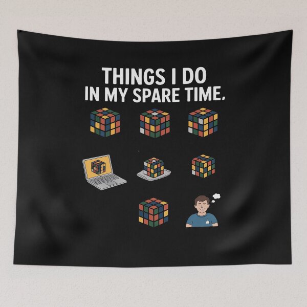 Item preview, Things I Do In My Spare Time Cube Puzzle Speed Cubing designed and sold by nicomitchell.