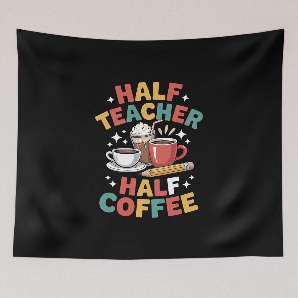 Item preview, Womens Half Coffee Half Teacher 1st Day of School Coffee Lover  designed and sold by MicanCuteStore.