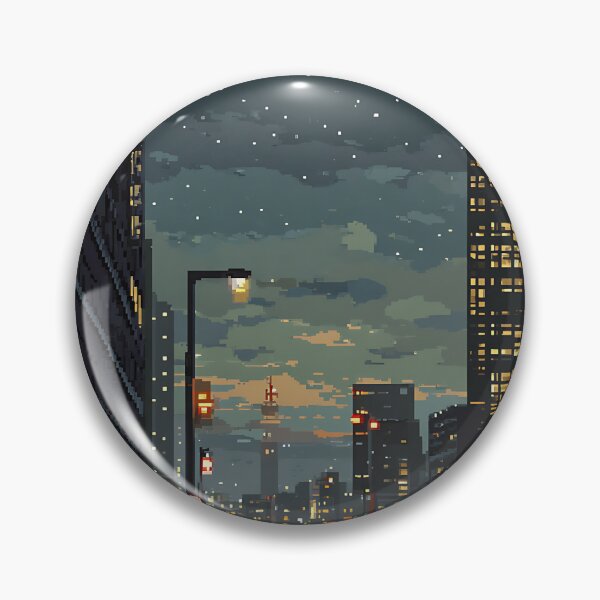 Item preview, Digital Pixelated Cityscape View designed and sold by bapupa.