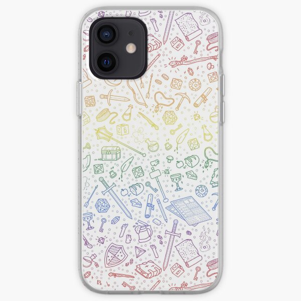 Tabletop RPG Pattern – Rainbow iPhone Soft Case