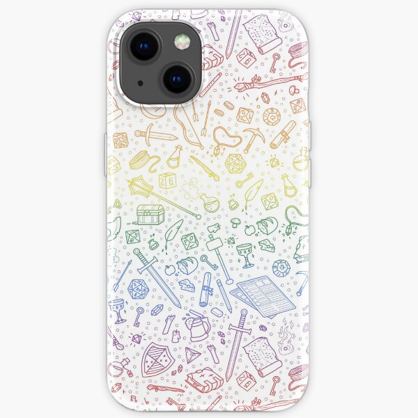 Tabletop RPG Pattern – Rainbow iPhone Soft Case