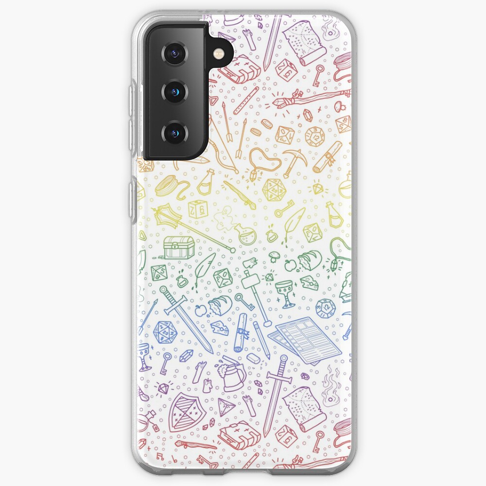 Tabletop RPG Pattern – Rainbow Samsung Galaxy Phone Case