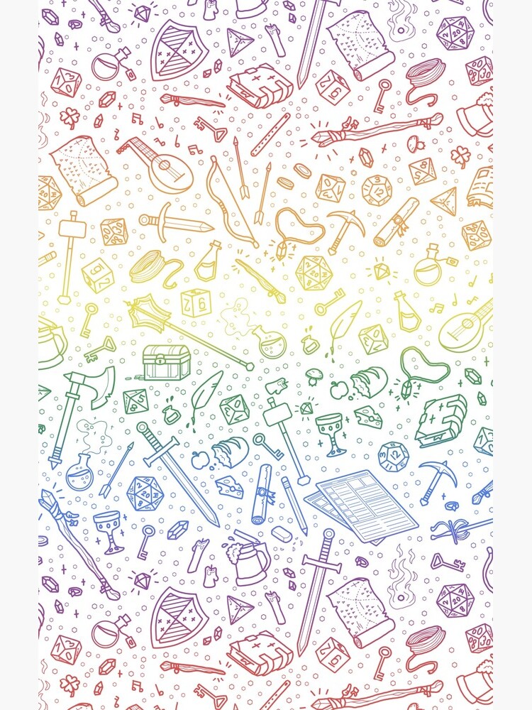Tabletop RPG Pattern – Rainbow by Falyros