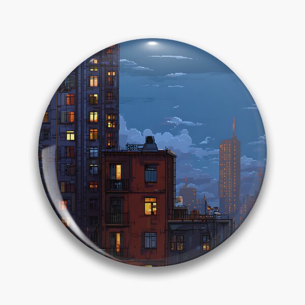 Item preview, Gaming Pixelated Cityscape Aesthetic designed and sold by bapupa.