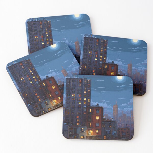 Item preview, Gaming Pixelated Cityscape Aesthetic designed and sold by bapupa.