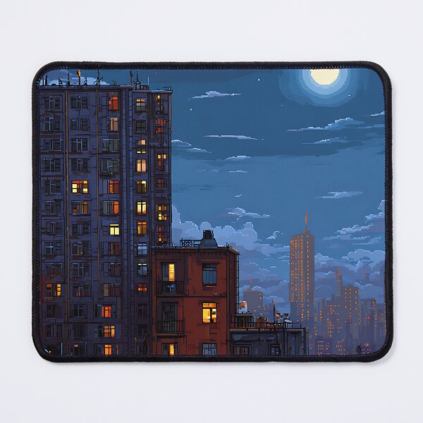 Item preview, Gaming Pixelated Cityscape Aesthetic designed and sold by bapupa.
