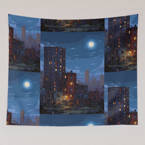 Item preview, Gaming Pixelated Cityscape Aesthetic designed and sold by bapupa.