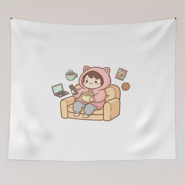 Item preview, Cozy Binge Watcher – Movie Night designed and sold by Ditstyle.