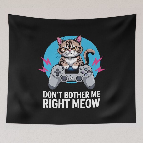 Item preview, Don't Bother Me Right Meow - Video Gamer & Cat Lover designed and sold by nicomitchell.