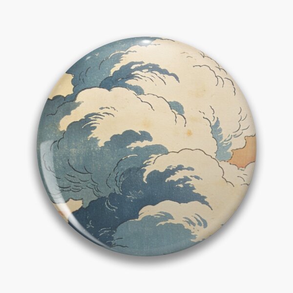 Item preview, Vintage Japanese Ukiyo-e Cloud Print | Dramatic Indigo Cumulus | Edo Era Art Aesthetic Wall Decor designed and sold by Cherrydora.