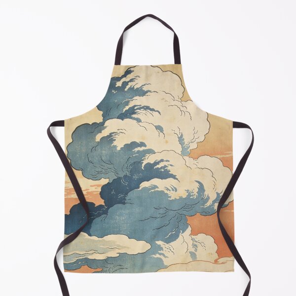 Item preview, Vintage Japanese Ukiyo-e Cloud Print | Dramatic Indigo Cumulus | Edo Era Art Aesthetic Wall Decor designed and sold by Cherrydora.