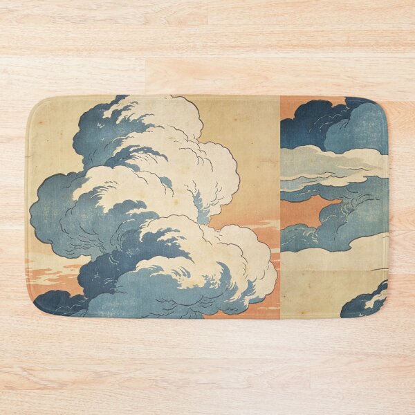 Item preview, Vintage Japanese Ukiyo-e Cloud Print | Dramatic Indigo Cumulus | Edo Era Art Aesthetic Wall Decor designed and sold by Cherrydora.