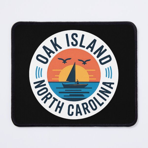Item preview, Oak Island North Carolina Sunset – Coastal Sailboat & Beach Vacation Design designed and sold by VividOrganica.