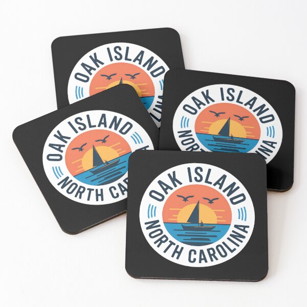 Item preview, Oak Island North Carolina Sunset  – Coastal Sailboat & Beach Vacation Design designed and sold by VividOrganica.